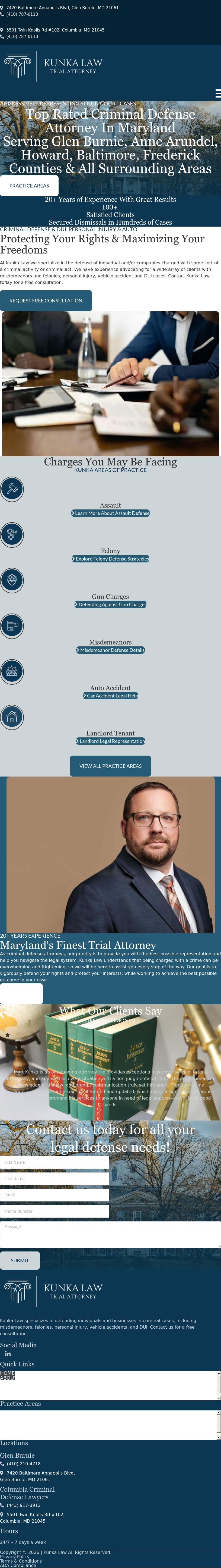 Kunka Law LLC - Glen Burnie MD Lawyers