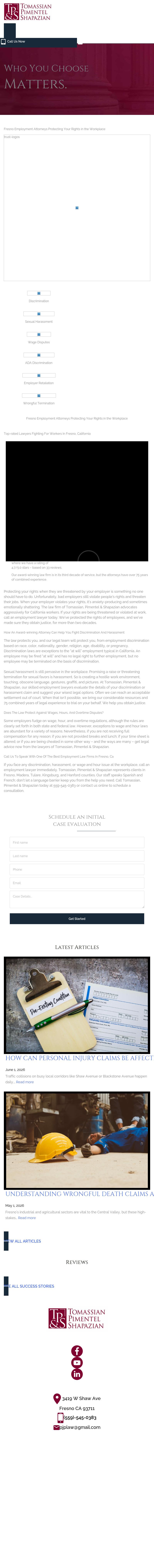 Tomassian Pimentel & Shapazian - Fresno CA Lawyers