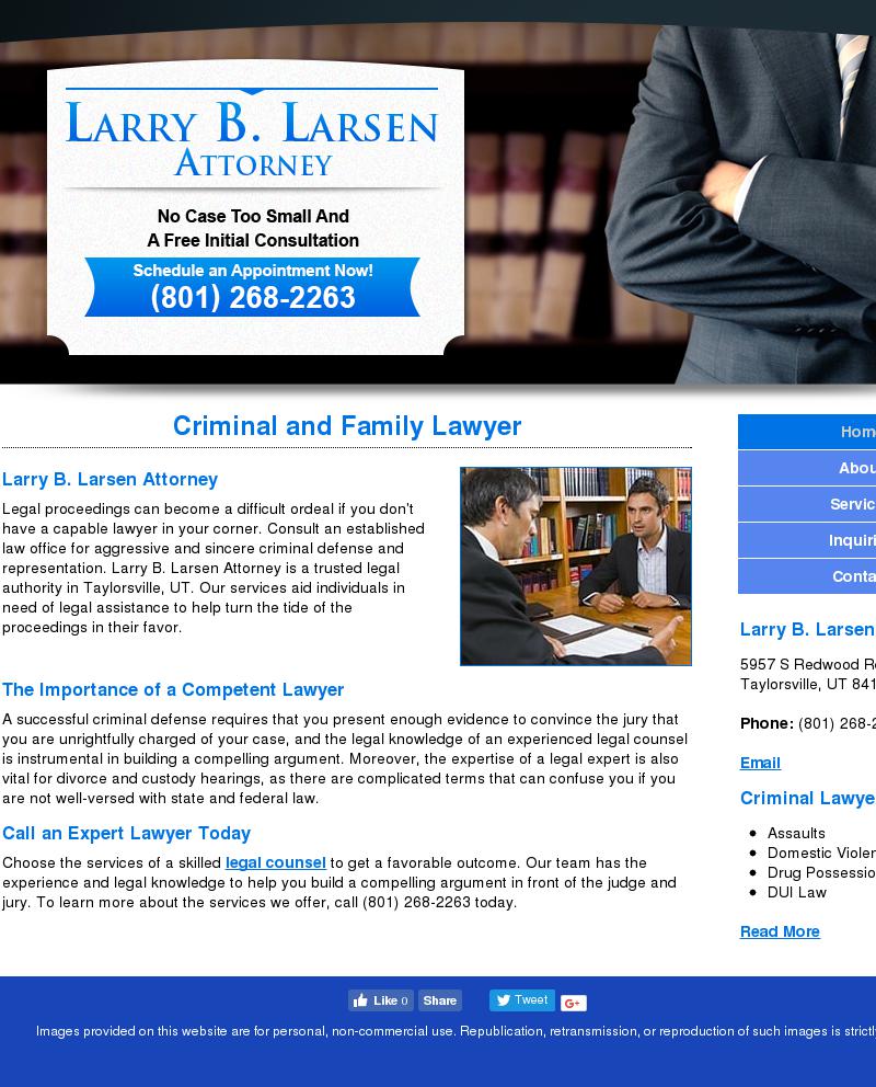 Larsen Larry B, Atty - Salt Lake City UT Lawyers