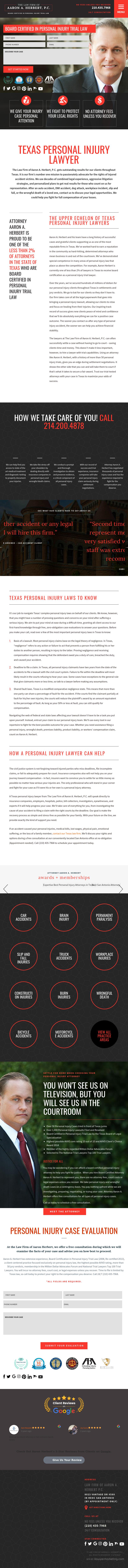 Law Firm of Aaron A. Herbert, P.C. - San Antonio TX Lawyers