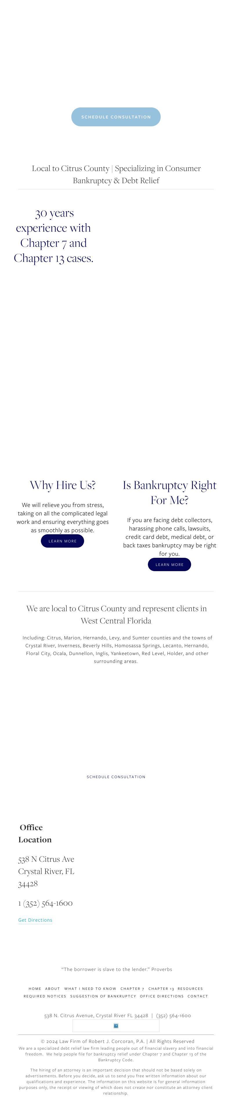 Law Firm of Robert J. Corcoran, P.A. - Crystal River FL Lawyers