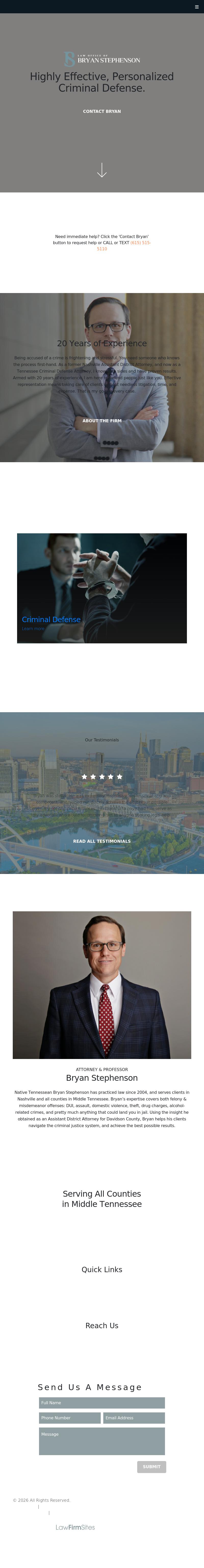 Law Office of Bryan Stephenson - Nashville TN Lawyers