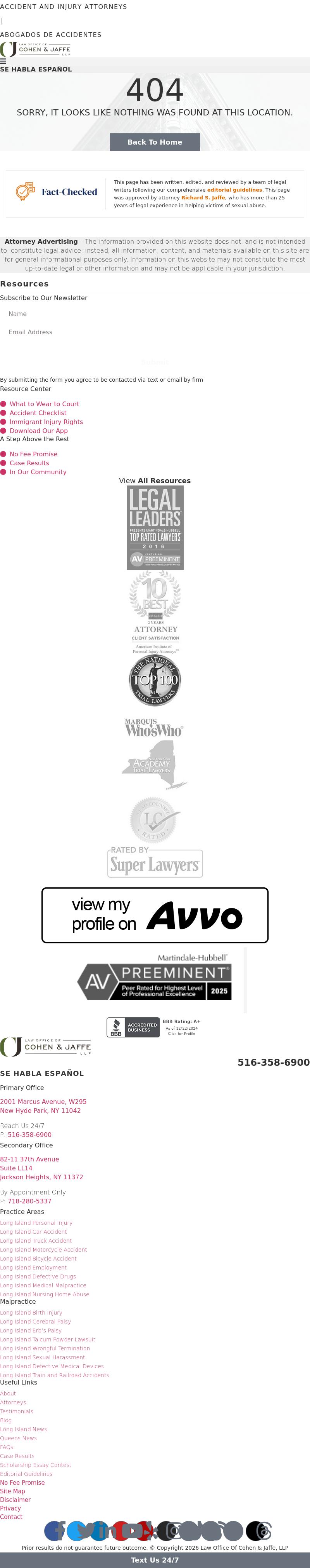 Law Office of Cohen & Jaffe, LLP - New Hyde Park NY Lawyers