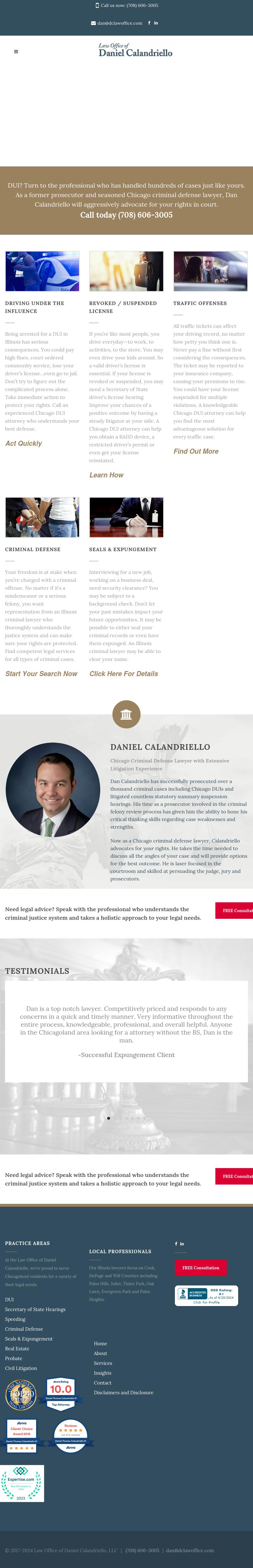 Law Office of Daniel Calandriello - Palos Hills IL Lawyers