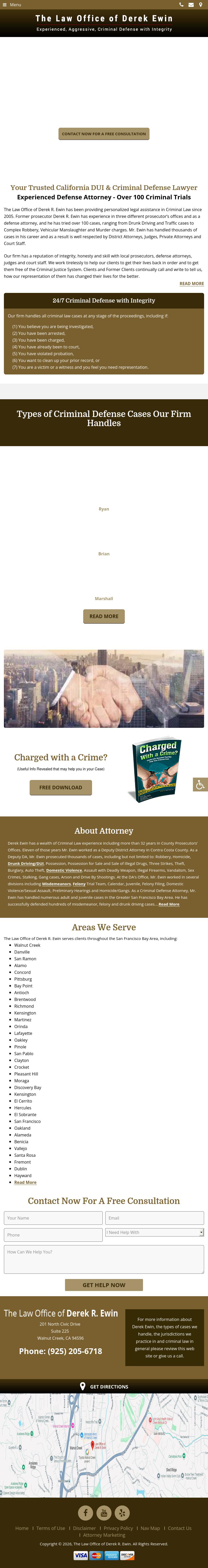 Law Office Of Derek Ewin - Walnut Creek CA Lawyers