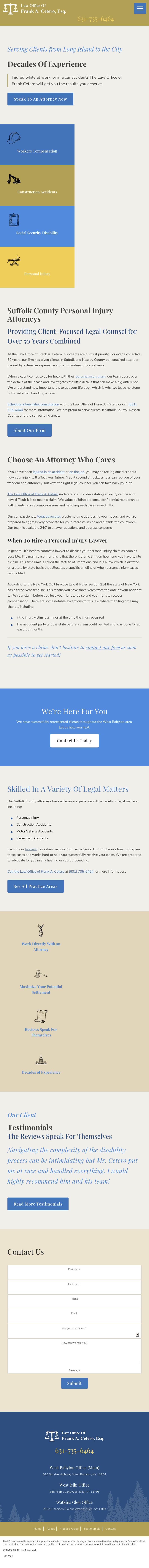 Cetero Frank - West Babylon NY Lawyers