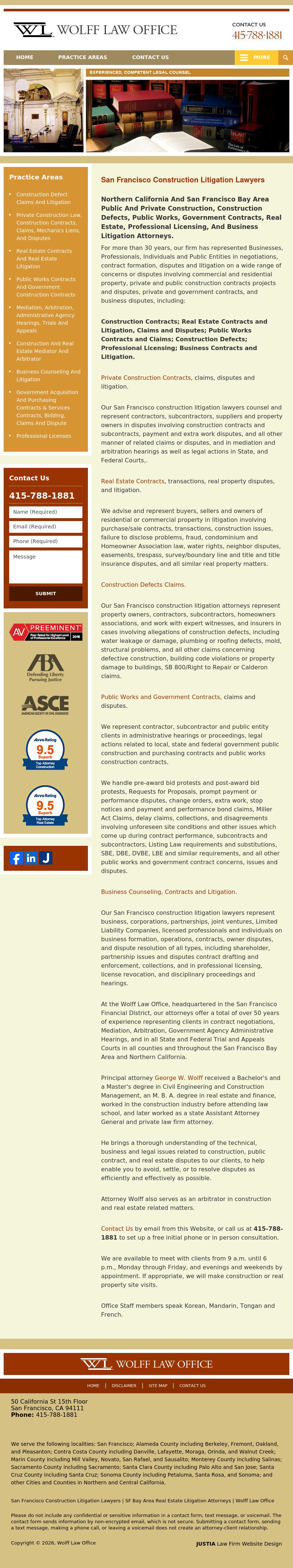 Law Office of George William Wolff & Associates - San Francisco CA Lawyers