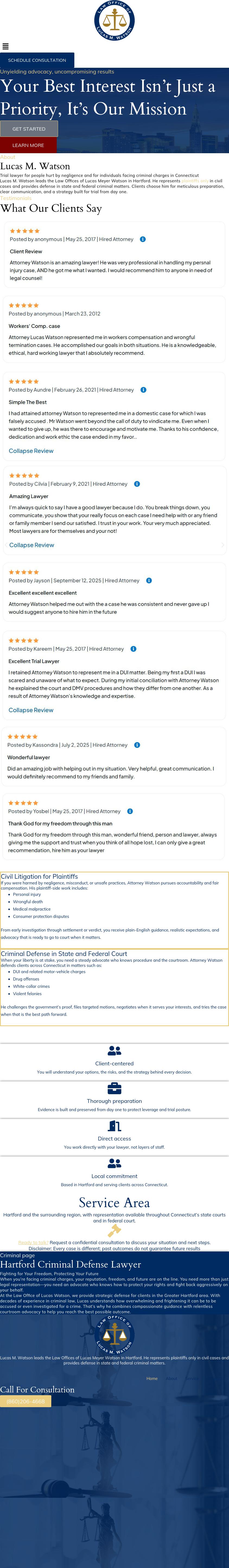 Law Office of Lucas M. Watson, LLC - Hartford CT Lawyers