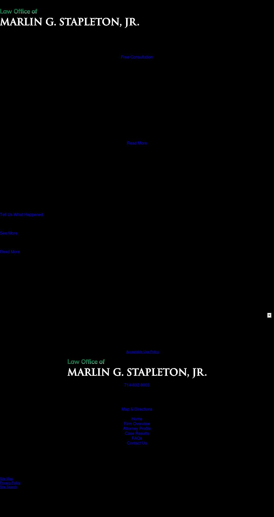 Law Office Of Marlin Stapleton Jr - Tustin CA Lawyers