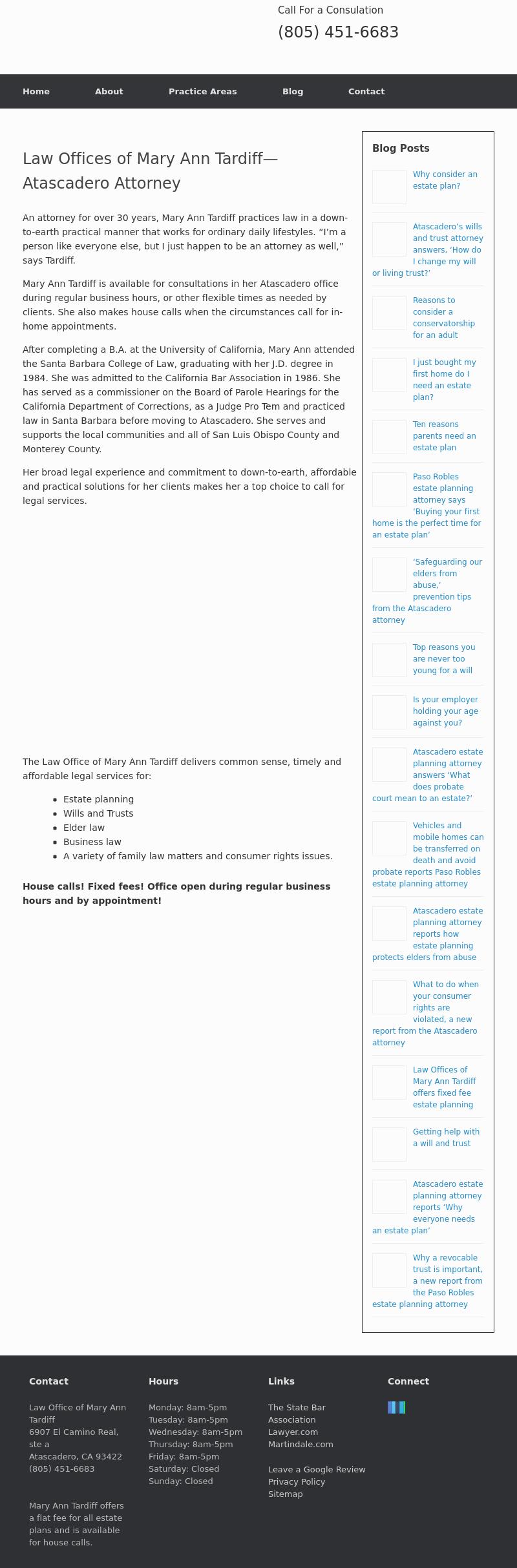 Law Office of Mary Ann Tardiff - Atascadero CA Lawyers