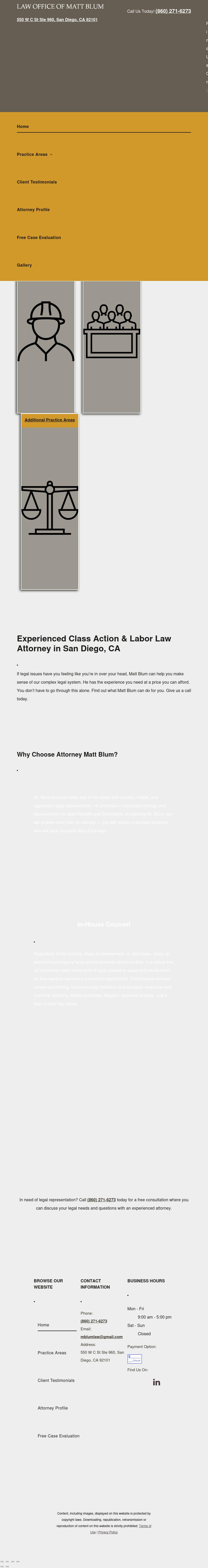 Law Office of Matt Blum - San Diego CA Lawyers
