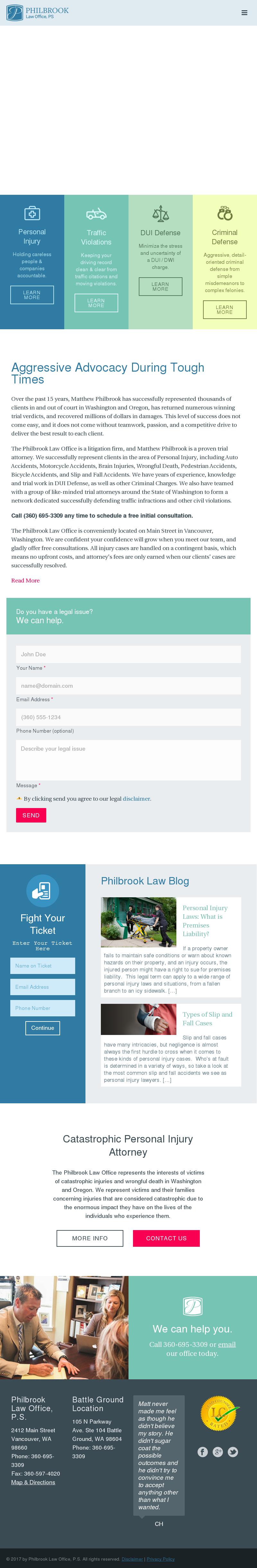 Law Office of Matthew Philbrook - Vancouver WA Lawyers