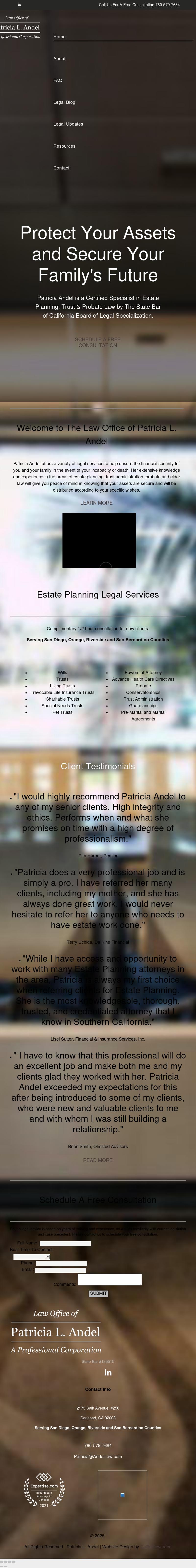 Law Office of Patricia L. Andel - Carlsbad CA Lawyers