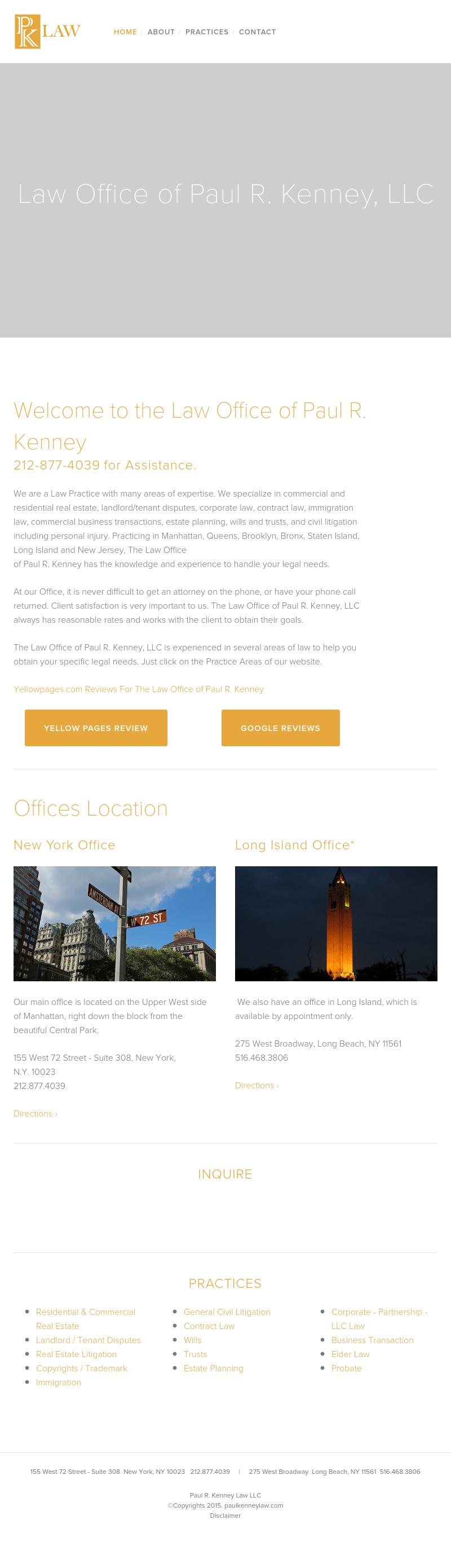 Law Office of Paul R. Kenney - New York NY Lawyers