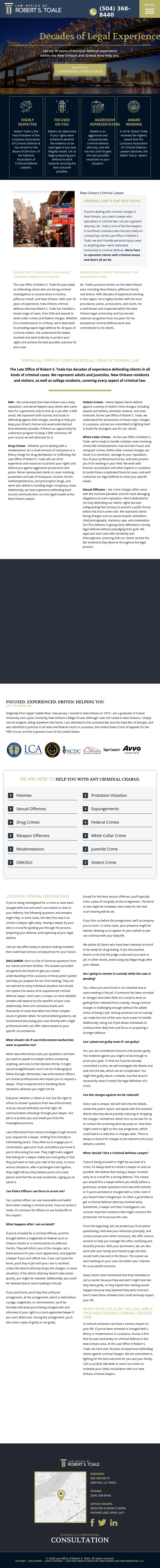 Robert Toale - Gretna LA Lawyers