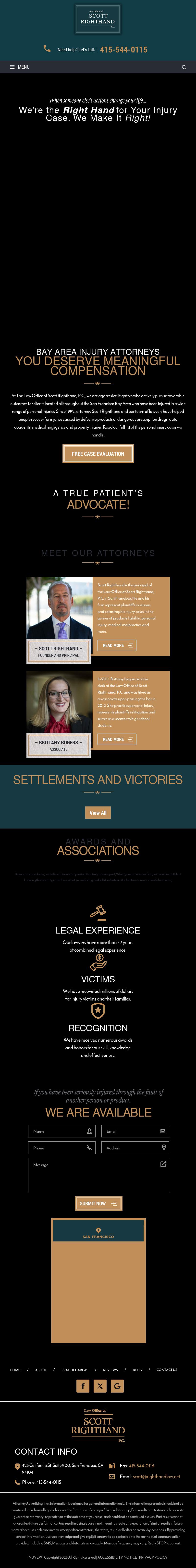 Law Office of Scott Righthand, P.C. - San Francisco CA Lawyers