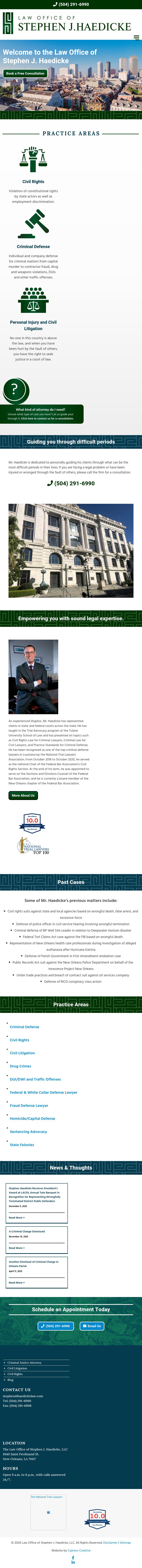 Law Office of Stephen J. Haedicke, LLC - New Orleans LA Lawyers
