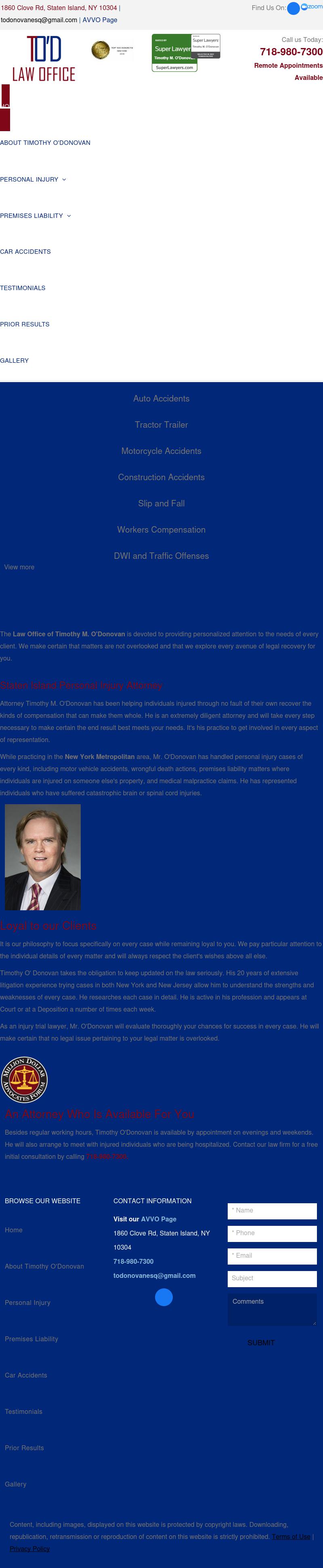 Law Office of Timothy M. O'Donovan - Staten Island NY Lawyers