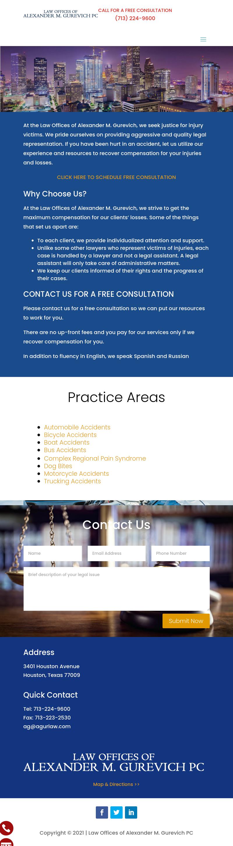 Law Offices of Alexander M. Gurevich - Houston TX Lawyers