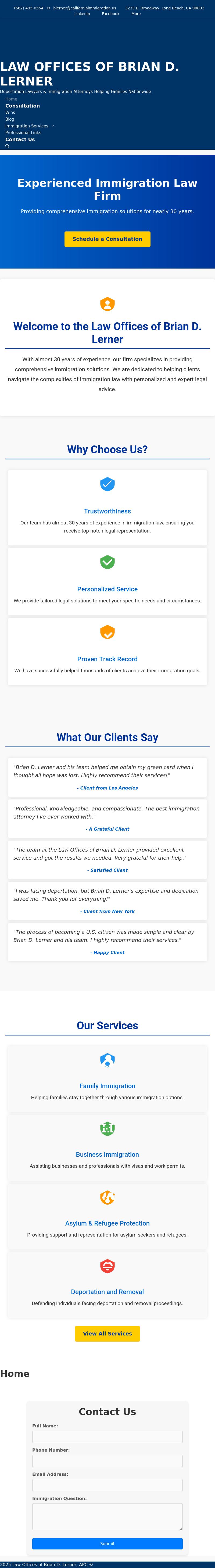 Law Offices Of Brian D. Lerner, A Professional Corporation - Los Angeles CA Lawyers