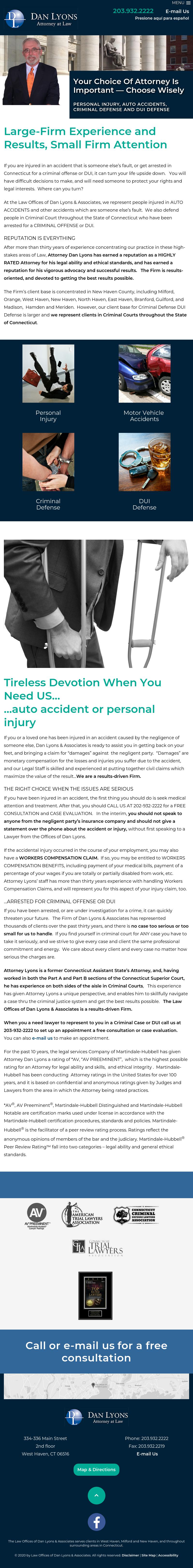 Law Offices Of Daniel A Lyons - West Haven CT Lawyers