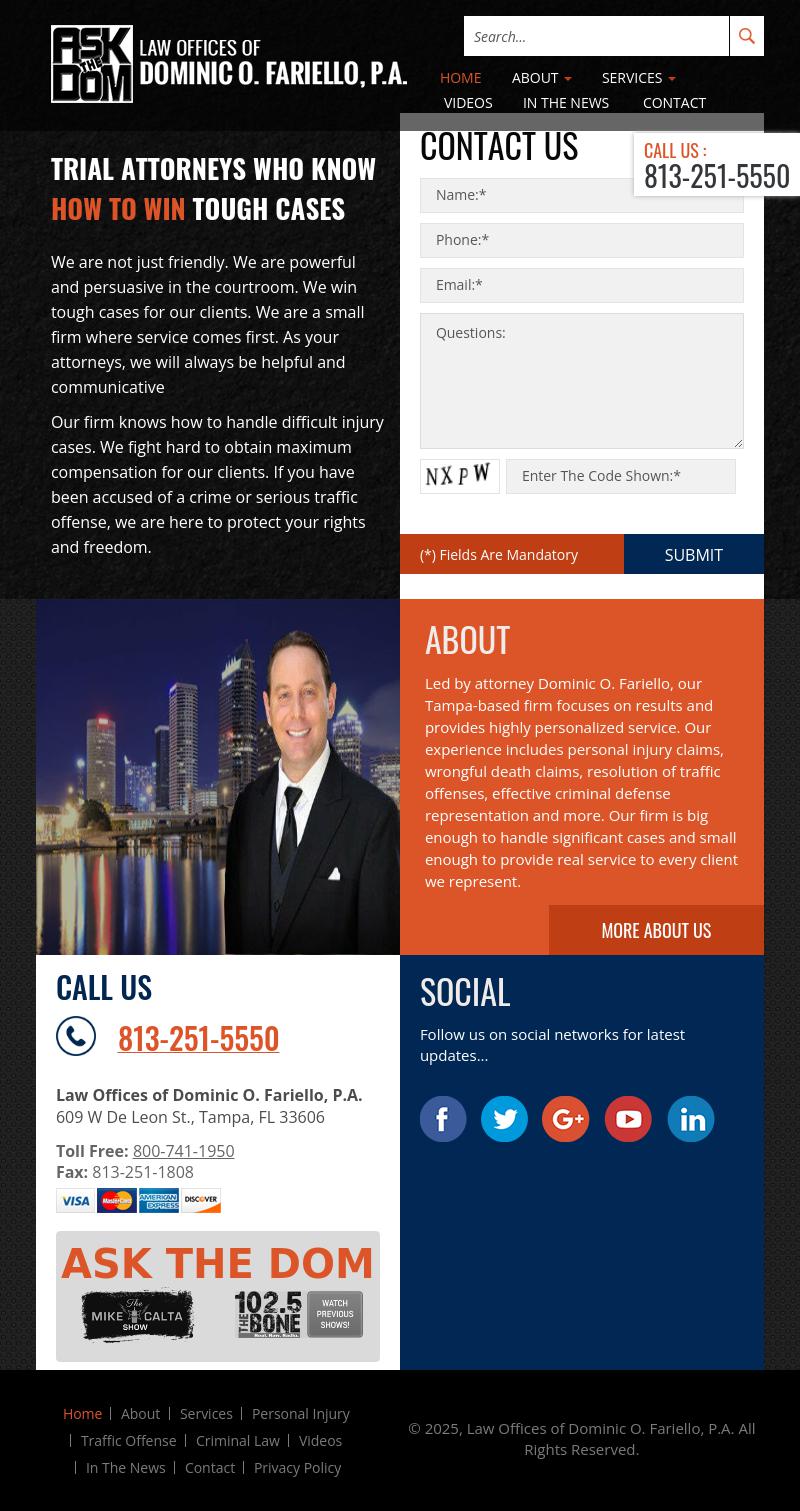 Law Offices of Dominic O. Fariello, P.A. - Tampa FL Lawyers