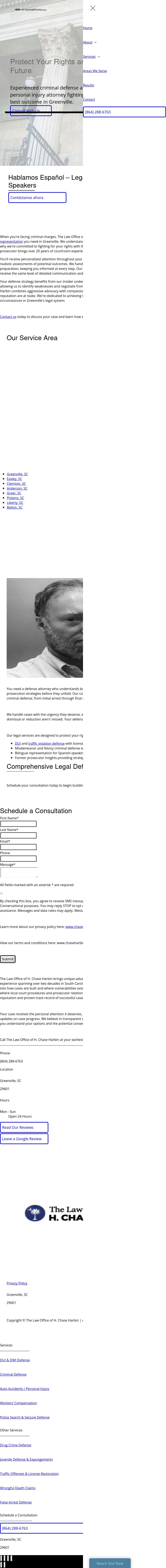 Law Offices of H. Chase Harbin - Greenville SC Lawyers