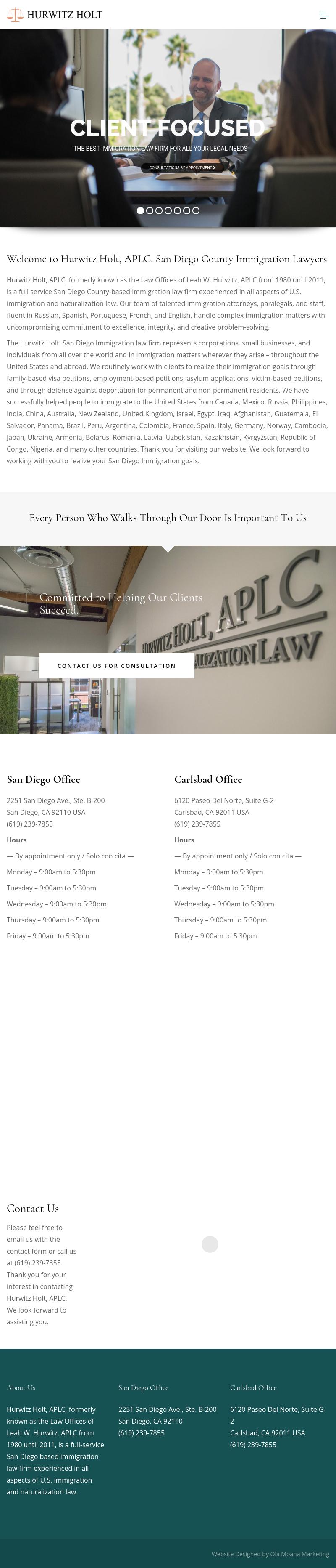 Law Offices Of Hurwitz Holt APLC - San Diego CA Lawyers