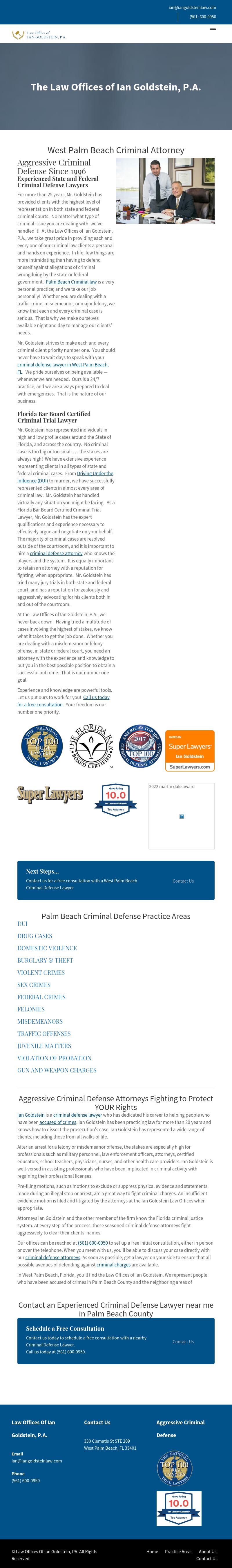 Law Offices of Ian Goldstein, P.A. - West Palm Beach FL Lawyers