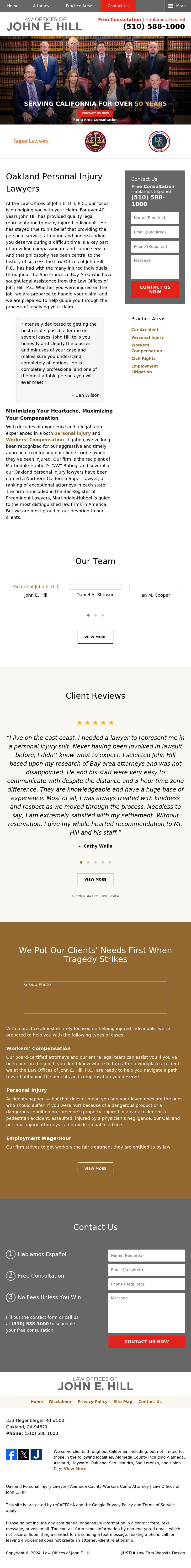 Law Offices Of John E. Hill - Oakland CA Lawyers