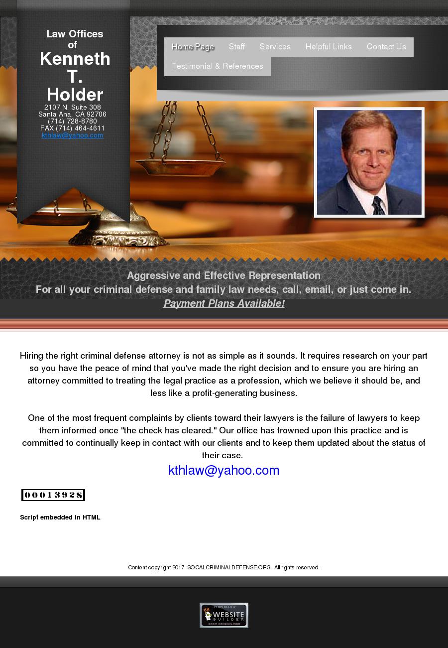 Law Offices of Kenneth Holder - Santa Ana CA Lawyers