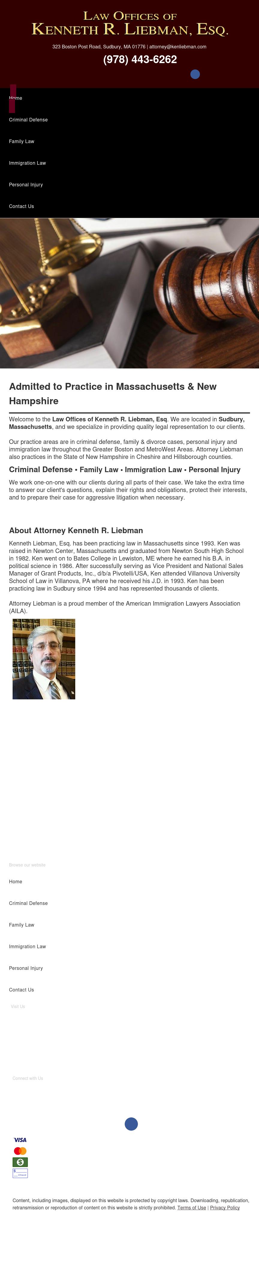 Law Offices of Kenneth R. Liebman, Esq. - Sudbury MA Lawyers