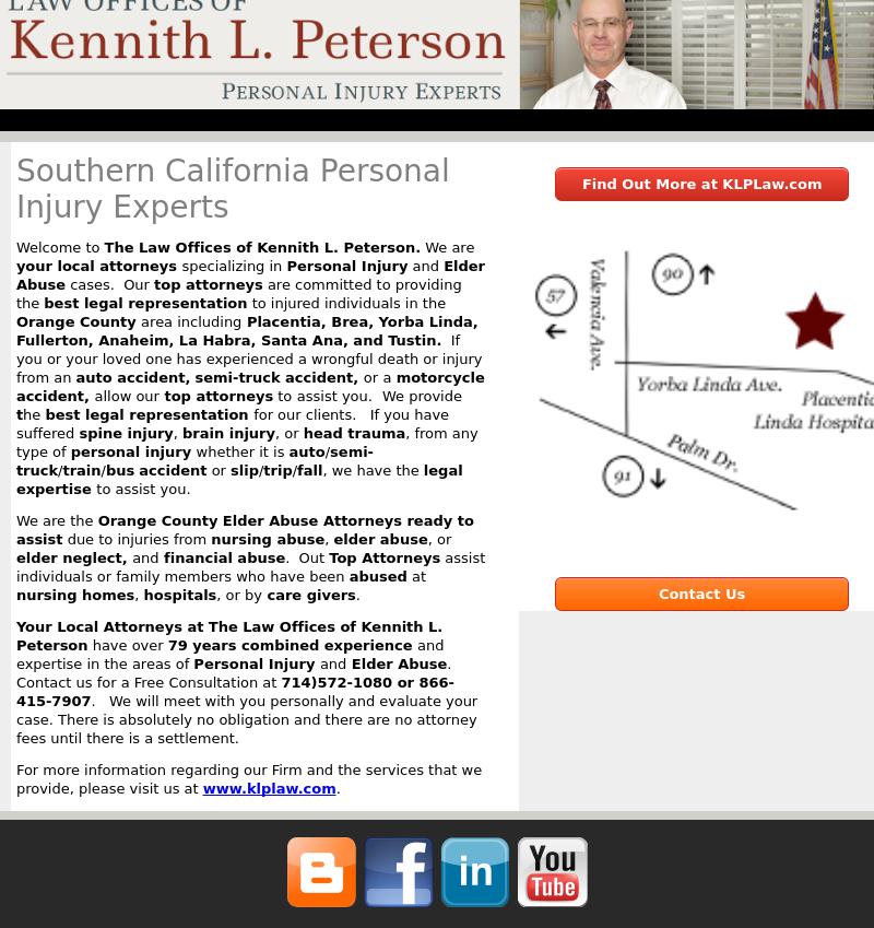 Law Offices of Kennith L. Peterson - Placentia CA Lawyers