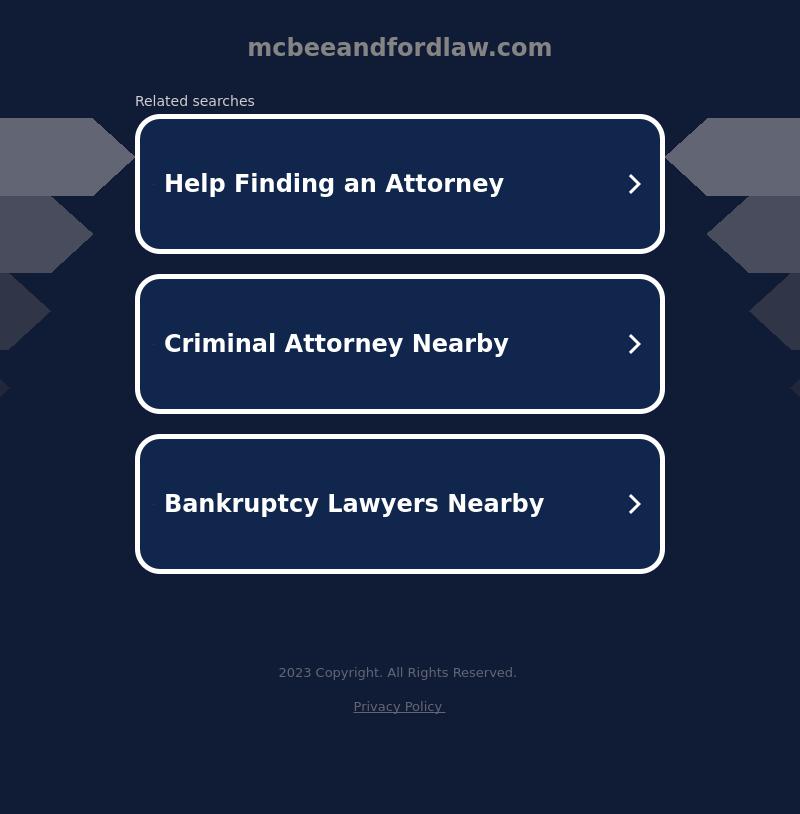 Law Offices Of McBee & Ford - Winchester TN Lawyers
