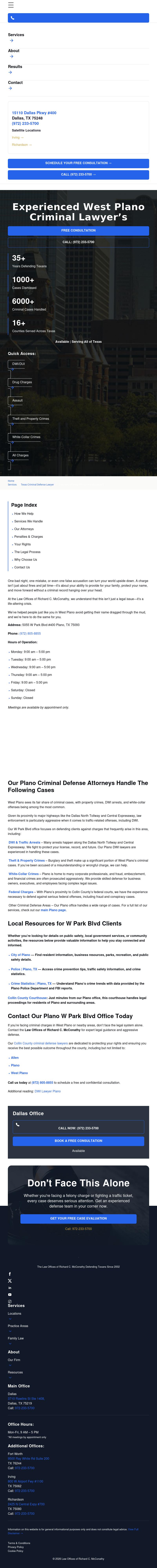 Law Offices of Richard C. McConathy - Plano DWI Lawyers & Criminal Defense Attorneys - Plano TX Lawyers