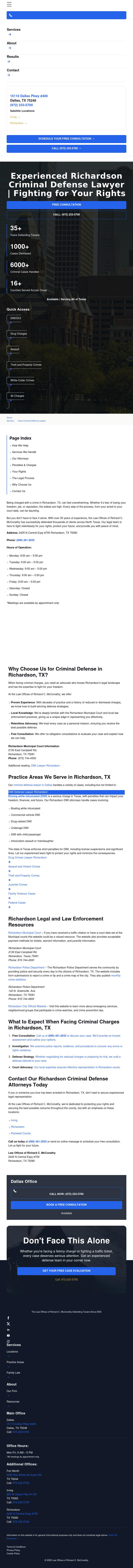 Law Offices of Richard C. McConathy - Richardson DWI Lawyers & Criminal Defense Attorneys - Richardson TX Lawyers