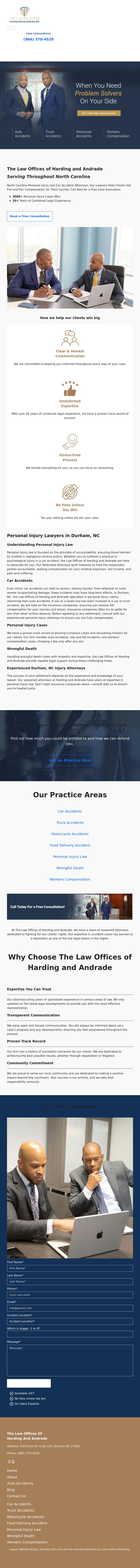 Law Offices of Harding and Andrade - Durham NC Lawyers