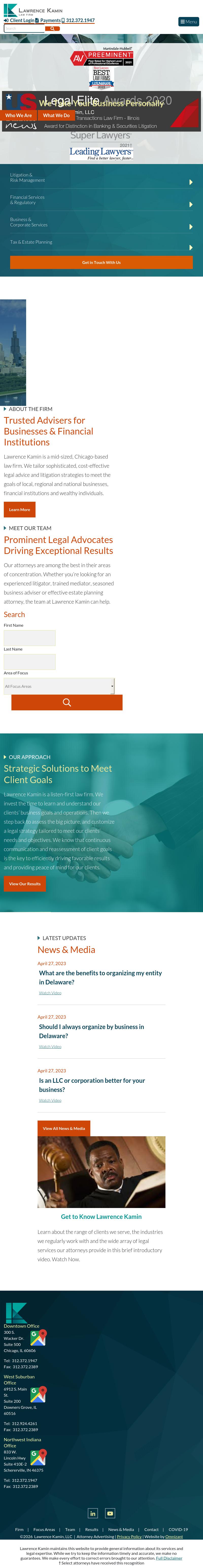 Lawrence Kamin Law Firm - Chicago IL Lawyers
