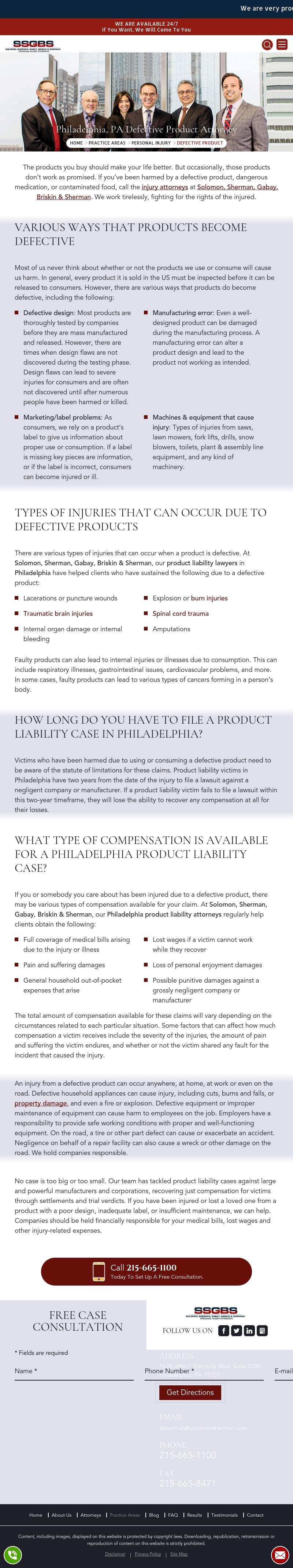 Solomon, Sherman & Gabay - Philadelphia PA Lawyers