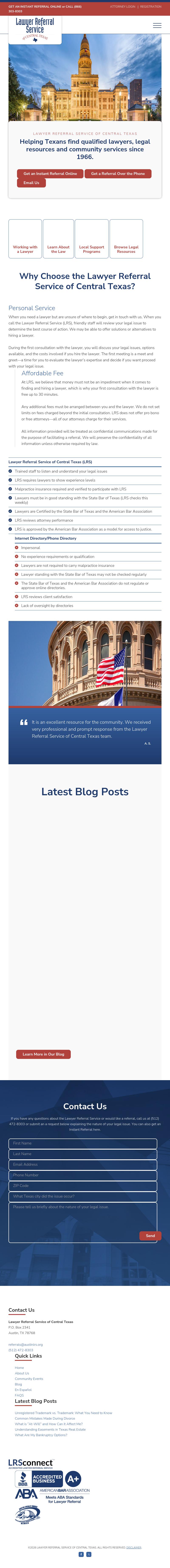 Lawyer Referral Service of Central Texas - Austin TX Lawyers