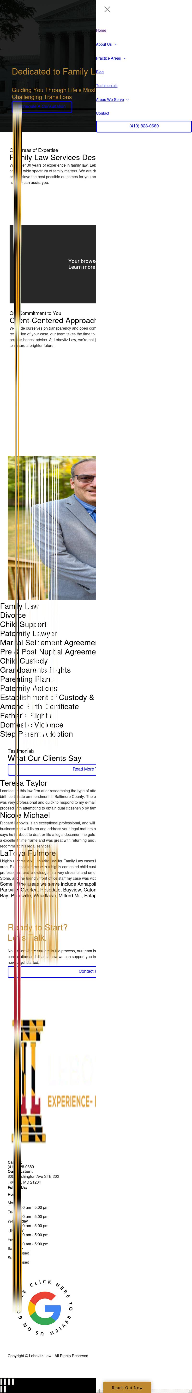 Lebovitz Law, LLC - Towson MD Lawyers