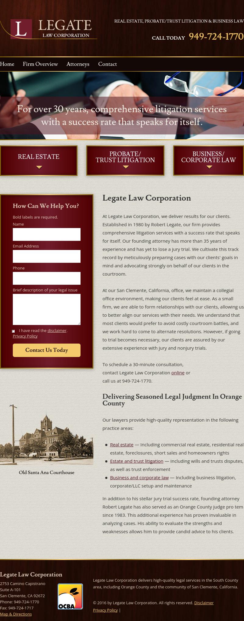 Legate Law Corporation - Newport Beach CA Lawyers