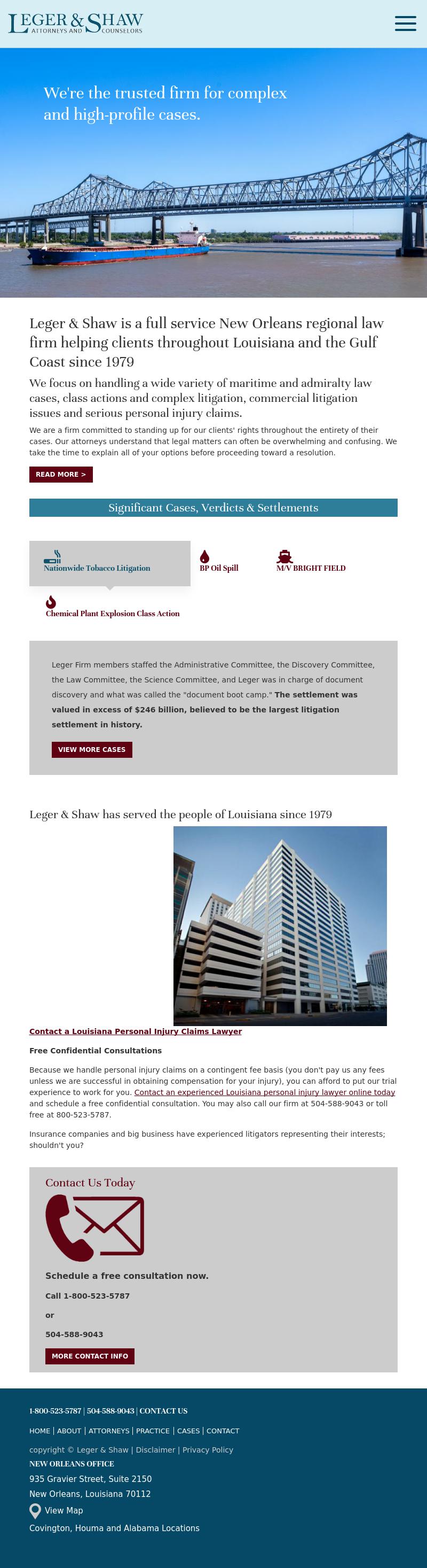 Leger & Shaw - Covington LA Lawyers