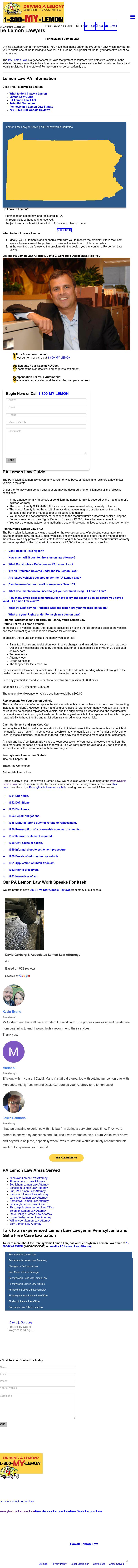David J. Gorberg & Associates – Lemon Law Attorneys  - Ardmore PA Lawyers