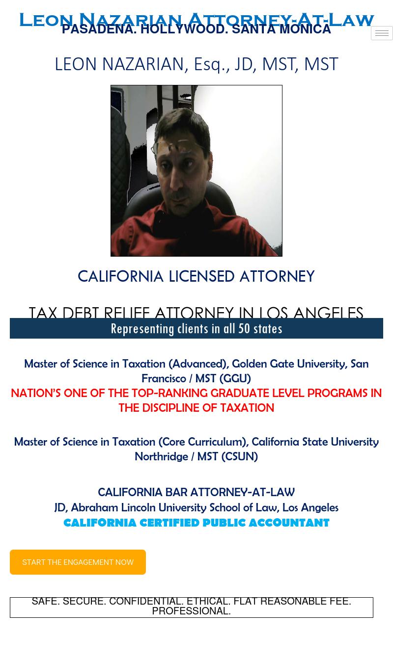 Leon Nazarian, Esq. - Los Angeles CA Lawyers