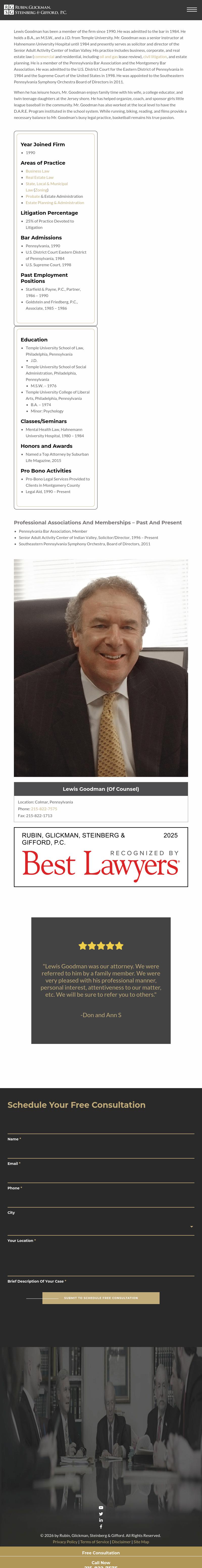 Lewis Goodman - Newtown PA Lawyers