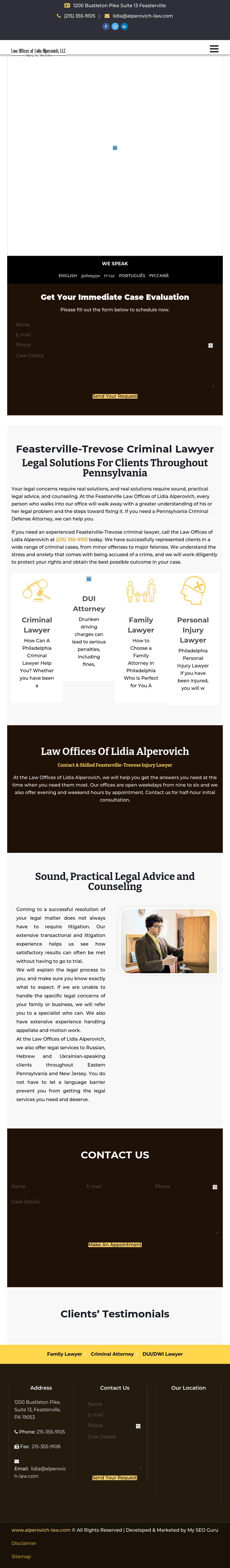 The Law Offices of Lidia Alperovich, LLC - Feasterville-Trevose PA Lawyers