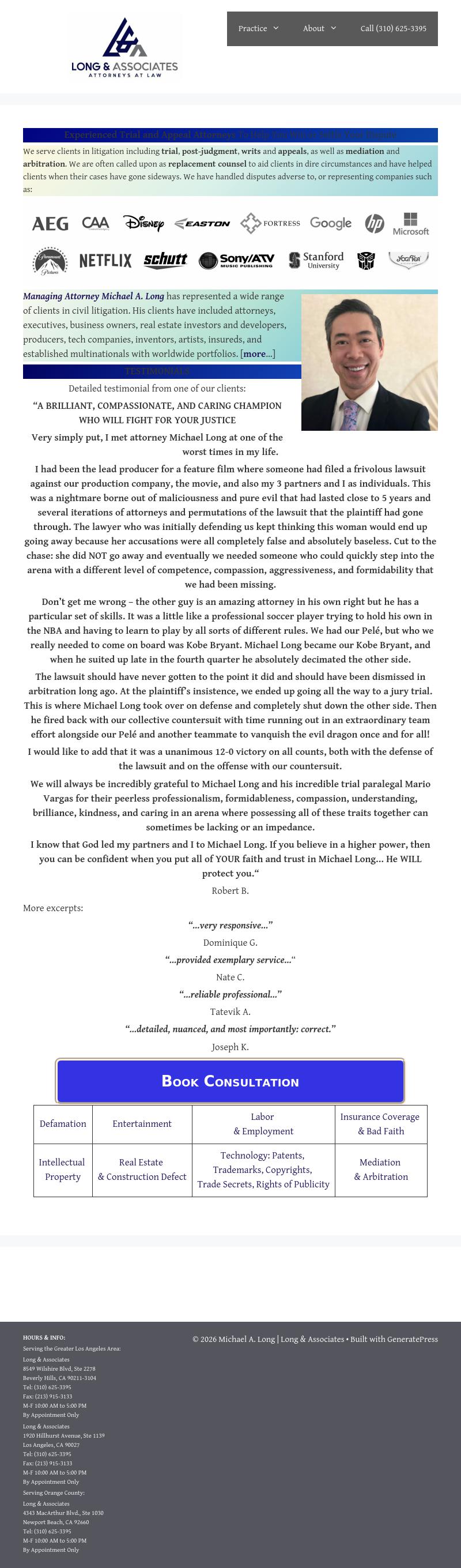 Long and Associates - Los Angles CA Lawyers