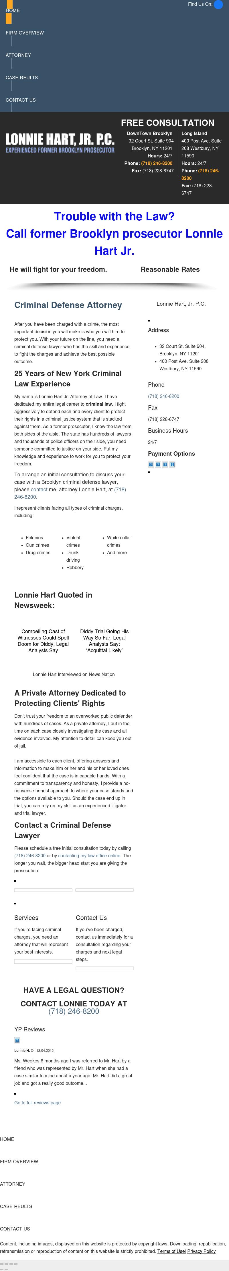 Lonnie Hart Esq - Brooklyn NY Lawyers