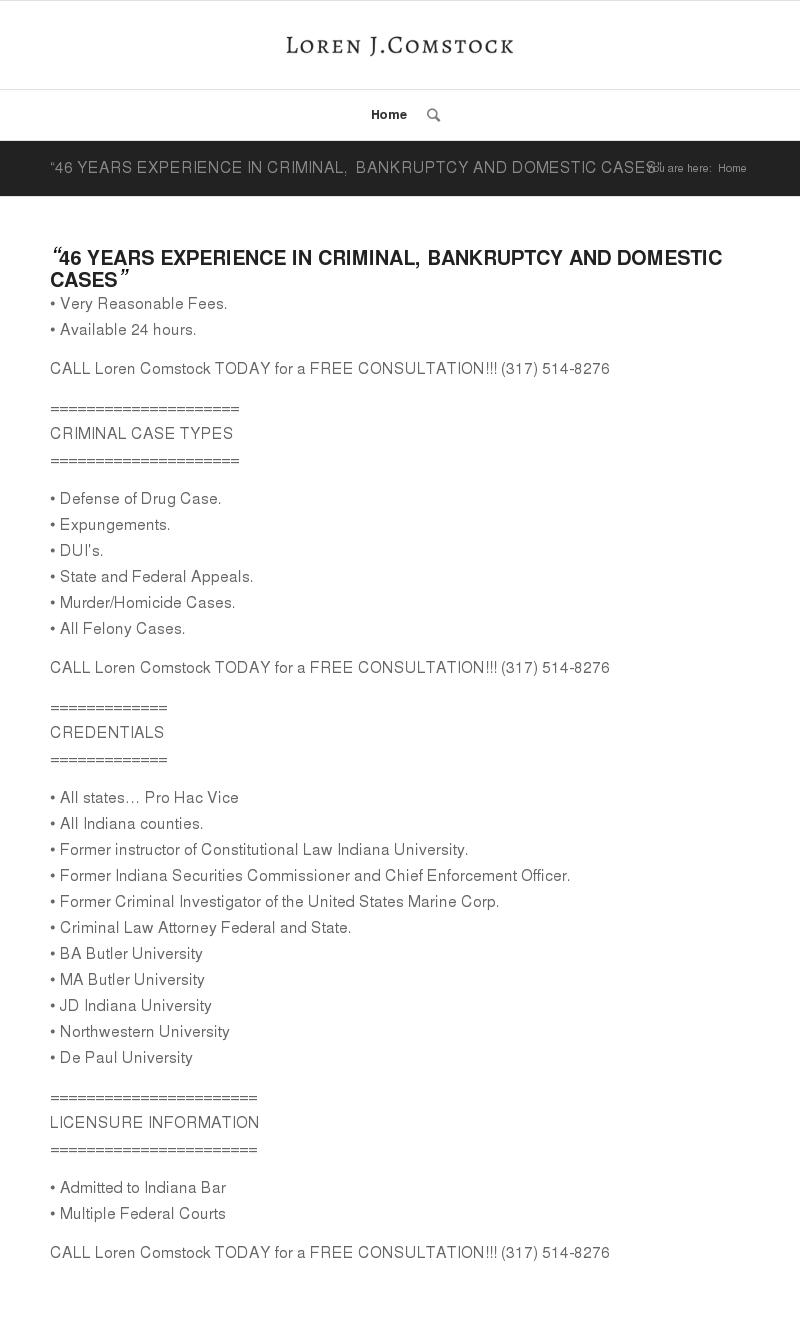 Loren J Comstock - Indianapolis IN Lawyers